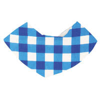 Annabel Trends Bandana Bib - Linen - Cobalt Check