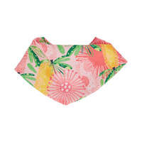 Annabel Trends Bandana Bib - Cotton - Pink Banksia