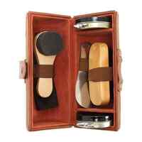 Annabel Trends Gentleman Shoe Shine Kit Shoe Horn Sponge Brush Vegan Leather