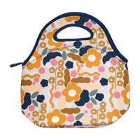 Annabel Trends Lunch Bag - Neoprene - Floral Puzzle Mustard