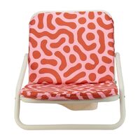 Annabel Trends Deluxe Beach Chair Red Squiggle