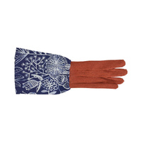 Annabel Trends Long Sleeve Garden Gloves - Linen - Navy Natives