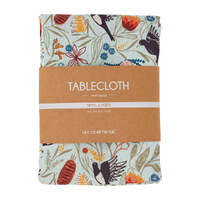 Annabel Trends Tablecloth - Linen - Magpie Floral - Medium 138cm x 240cm