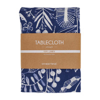 Annabel Trends Tablecloth - Linen - Navy Natives - Medium 138cm x 240cm