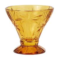 Annabel Trends Cocktail Glass Set Palm Tree Amber