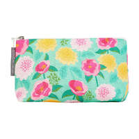 Annabel Trends Cosmetic Bag - Linen - Small - Camellias Mint