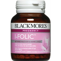 Blackmores I-Folic Optimises Folic Acid Iodine Levels for Pregnancy 150 Tablets