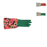 Annabel Trends Long Sleeve Garden Gloves - Linen - Midnight Blooms