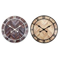 Boyle NeXtime Roman Vintage Wall Clock 58cm Wooden Face Dark/Light Brown