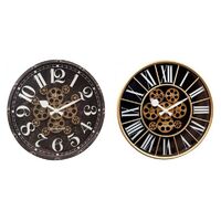 Boyle NeXtime Henry William Wall Clock 50cm Black With Moving Gears