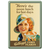 Nostalgic-Art Metal Postcard Kelloggs noon lunch 10x14cm