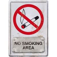 Nostalgic-Art Metal Postcard No Smoking Area 10x14cm