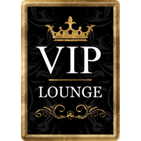 Nostalgic-Art Metal Postcard VIP Lounge 10x14cm