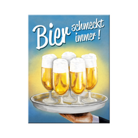 Nostalgic-Art Magnet Bier Schmeckt Immer 6x8cm