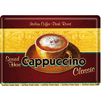 Nostalgic-Art Metal Postcard Cappuccino 10x14cm