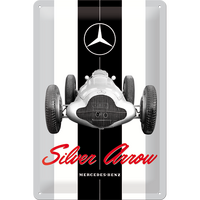 Nostalgic-Art Medium Sign Mercedes-Benz Silver Arrow 20x30cm