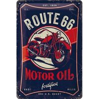 Nostalgic-Art Medium Sign Route 66 Motor Oil 20x30cm