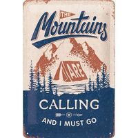 Nostalgic-Art Medium Sign The Mountains are Calling 20x30cm