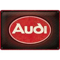 Nostalgic-Art Medium Sign Audi Logo Red Shine 20x30cm