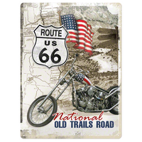 Nostalgic-Art Large Sign Route 66 EasyRider 30x40cm