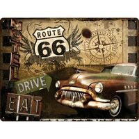 Nostalgic-Art Large Sign Route 66 drive 30x40cm