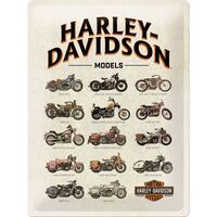 Nostalgic-Art Large Sign Harley-Davidson Model Chart 30x40cm