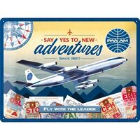 Nostalgic-Art Large Sign Pan Am New Adventures 30x40cm