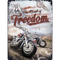 Nostalgic-Art Large Sign Route 66 Freedom 30x40cm