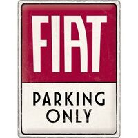 Nostalgic-Art Large Sign Fiat Parking Only 30x40cm