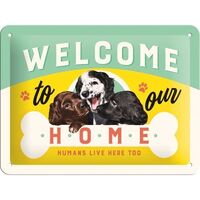 Nostalgic-Art Small Sign Welcome Puppies 15x20cm