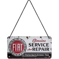 Nostalgic-Art Hanging Sign Fiat Service & Repair 10x20cm