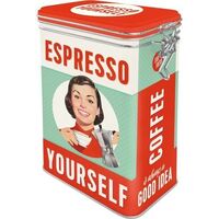 Nostalgic-Art Clip Top Storage Tin Espresso Yourself 7.5x11x1725cm