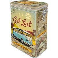 Nostalgic-Art Clip Top Storage Tin VW Let's Get Lost 7.5x11x1725cm