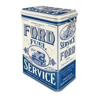 Nostalgic-Art Clip Top Storage Tin Ford - Fuel & Service 7.5x11x1725cm