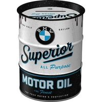 Nostalgic-Art Money Box Oil Barrel BMW Motor Oil 9.3x9.3x11.5cm