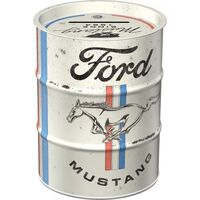 Nostalgic-Art Money Box Oil Barrel Ford Mustang 9.3x9.3x11.5cm