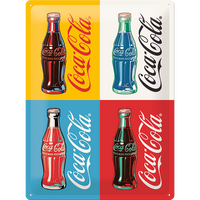 Nostalgic-Art Large Sign Coke 4 Bottles - Pop Art 30x40cm