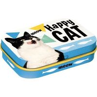 Nostalgic-Art Mint Box Happy Cat 4x6x2cm