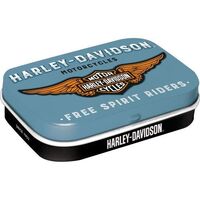 Nostalgic-Art Mint Box Harley-Davidson Logo Blue 4x6x2cm