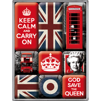 Nostalgic-Art 9pc Magnet Set Keep Calm