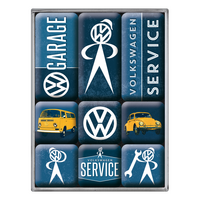 Nostalgic-Art 9pc Magnet Set VW Service