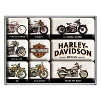 Nostalgic-Art 9pc Magnet Set Harley Model Chart