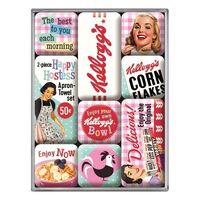 Nostalgic-Art 9pc Magnet Set Kellogg's Happy Hostess