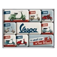 Nostalgic-Art 9pc Magnet Set Vespa Model Chart