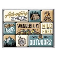 Nostalgic-Art 9pc Magnet Set Outdoor Adventure Awaits