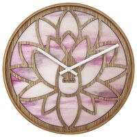 NeXtime Lotus Wall Clock 40cm Pink