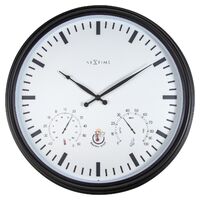 NeXtime Sunflower Outdoor Wall Clock 50.8cm Black