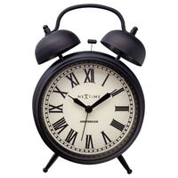 NeXtime Amsterdam Metal Alarm Clock Black 15 x 21 x 7cm