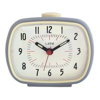 Leni Retro Alarm Clock Slate Grey