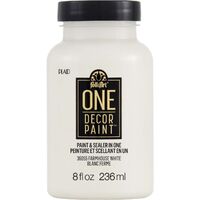 FolkArt One Decor Paint 236ml Farmhouse White - Eggshell Finish